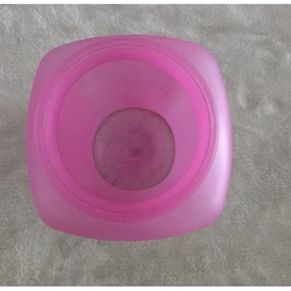 Vintage Vase Pink Fuchsia Frosted Glass 9x5
